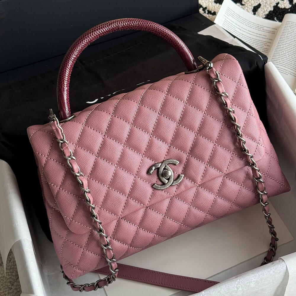 CHANEL Large Flap Bag With Top Handle(high-end grade)