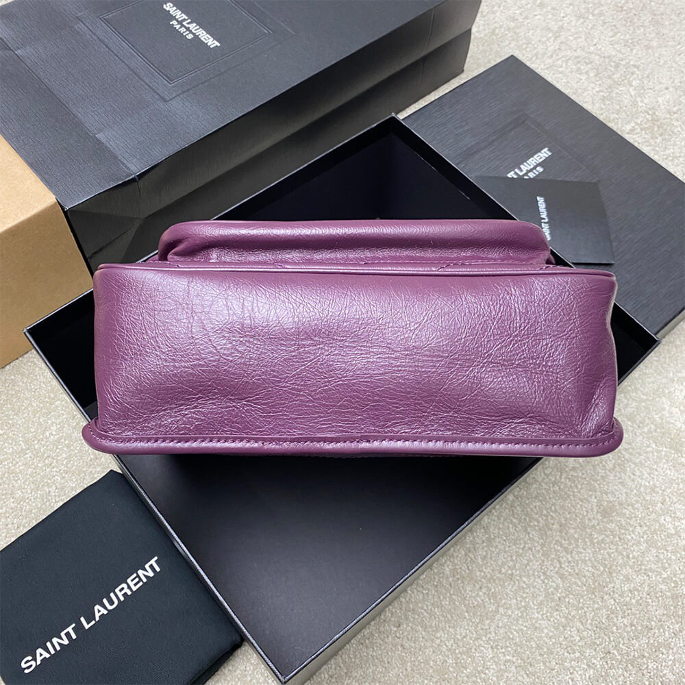 YSL NIKI MEDIUM IN CRINKLED VINTAGE LEATHER(HIGH-END GRADE)