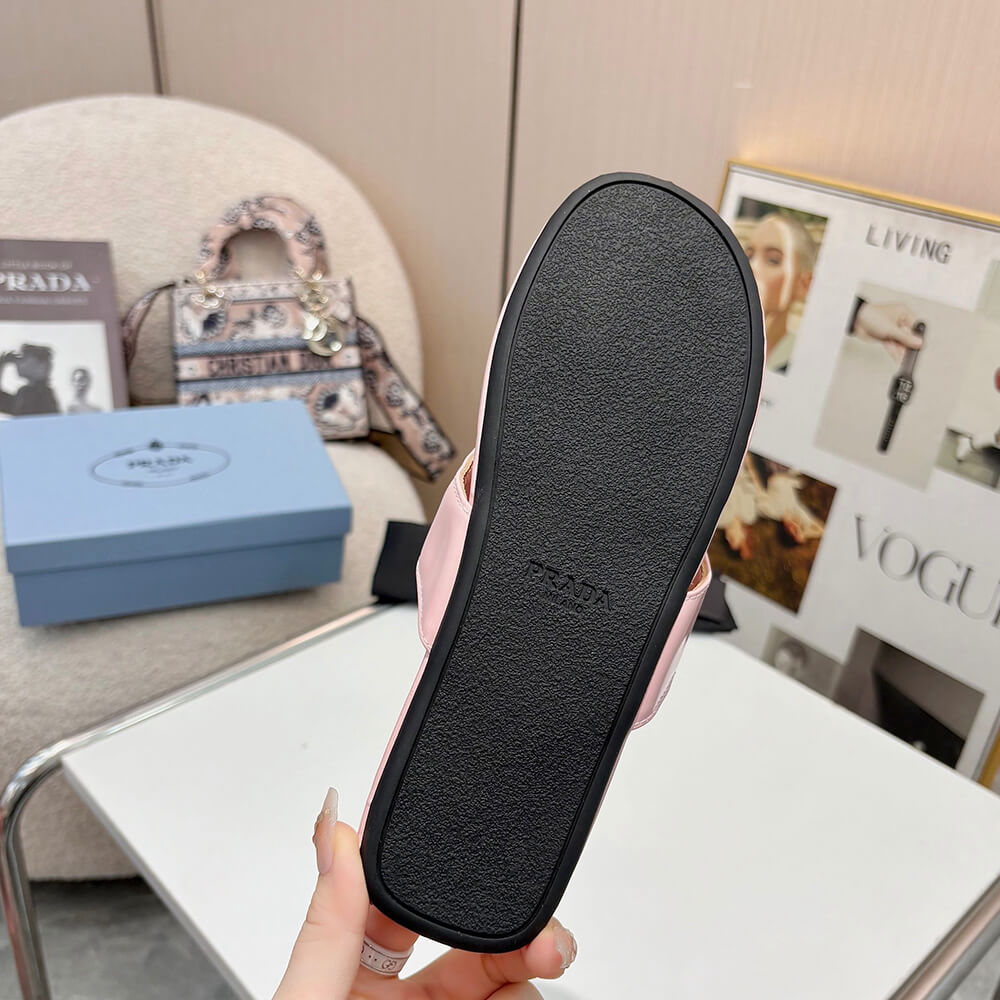 Prada Brushed leather thong sandals