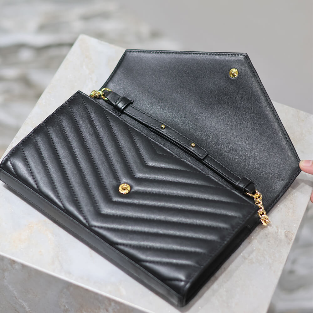 YSL cassandre chain wallet in lambskin