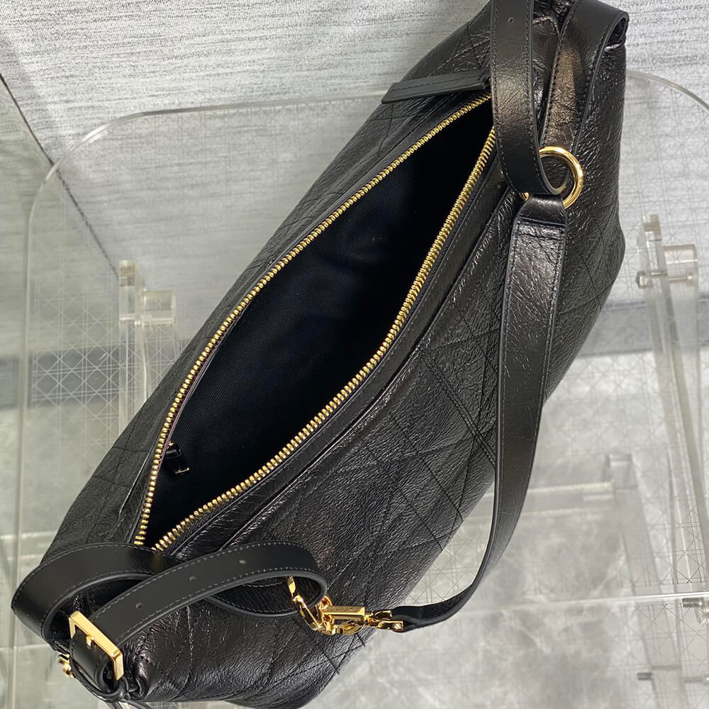 Medium D-Journey Bag in Shiny Goatskin(HIGH-END GRADE)