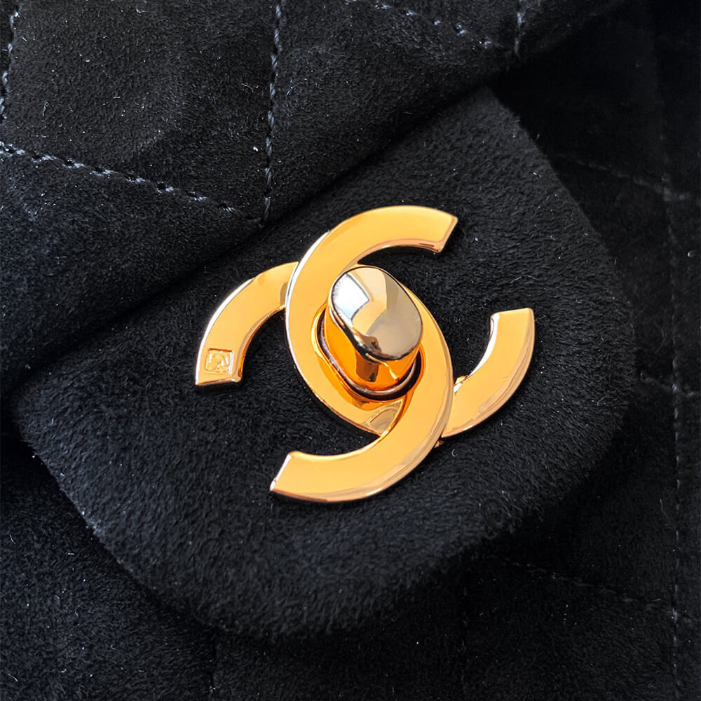 CHANEL Suede Classic Double Flap Handbag(HIGH-END GRADE)